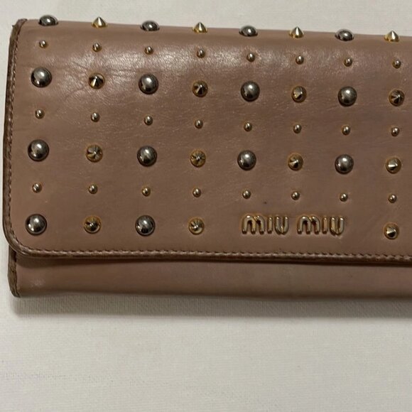Authentic Miu Miu Studded Wallet - Picture 3 of 8